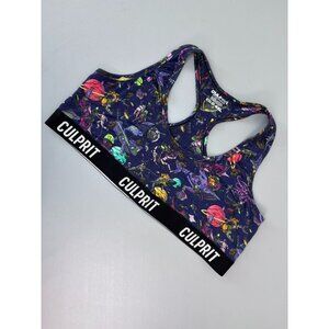 Culprit‎ women's 4XL purple space print racerback unlined wireless lounge bra